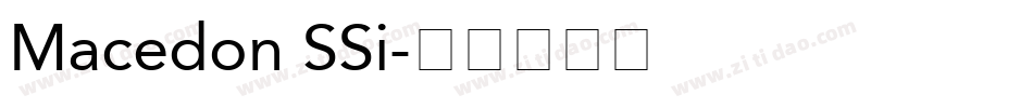 Macedon SSi字体转换